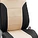 FH Group Car Seat Covers Classic Khaki Full Set Beige Automotive Seat Covers, Airbag and Split Rear Car Seat Cover Universal Fit Interior Accessories Cars Trucks SUV Car Accessories Van Seat Covers