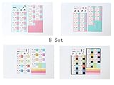 LifeDawn Self Adhesive Tabs,DIY Monthly Calendar Index Tabs Reminder Stickers Flags from October 2017 to December 2018,8 Sets