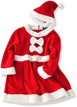 Baby Girls Santa Claus Costume Jumpsuit Romper Dress Christmas with Hat (19-24 Months, Red)