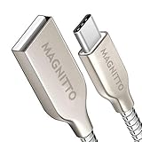 USB Type C Cable, MAGNITTO 3.3FT USB C Cable Metal Braided Fast Charger Data Cord for Samsung Galaxy S8 Plus Note 8, LG G5 G6 V20 v30 Nexus 6P 5X Moto Z, Strong & Premium Type C to USB Charging Cable