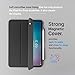 TineeOwl Mocha for iPad Pro 12.9 inch (2018 Release, 3rd Generation), Ultra-Slim Clear Case with Pencil Holder + Tri-fold Stand Cover, [Absorbs Shock] Flexible TPU, Lightweight (Frosted Black)