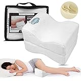 ONSON Orthopedic Knee Pillow,Leg Pillow for Sleeping,Sciatica Relief, Back Pain,Leg Pain,Pregnancy,Hip and Joint Pain-Memory Foam Wedge Contour