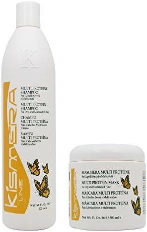 Kismera Line Multi Protein Shampoo &amp; Mask 16oz "Set"