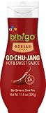 bibigo Gochujang Sauce, Hot & Sweet, Korean-Style, 11.5 Ounce, Squeezable Bottle, Pack of 1