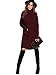ROMWE Women's Long Sleeve Turtleneck Knitted Pocket Loose Sweater Dress(One Size)