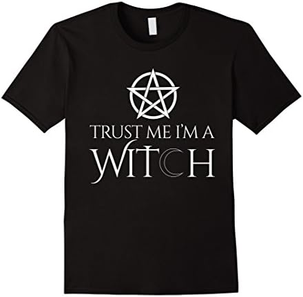 Mens Trust Me I'm A Witch Pentacle Witchcraft Yule T-Shirts XL Black
