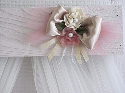 Princess Bed Crown Canopy Crib Baby Nursery Decor Shabby Chic Princess Girl's Bedroom FREE White curtains Vintage inspired Chalk paint SO ZOEY BOUTIQUE SALE