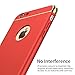 iPhone 6s Plus/6 Plus Case RANVOO Stylish Slim Hard Case with 3 Detachable Parts for Apple iPhone 6s Plus/6 Plus, Chrome Gold and Matte RED, [Clip-ON]