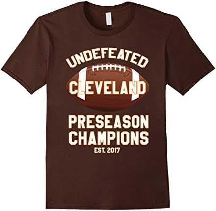 Mens Cleveland Football Undefeated Preseason Champion Shirts 2XL Brown