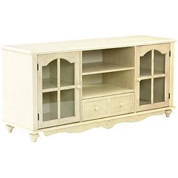 Amazon Com Covetry Large Tv Console Windowpane Cabinets W