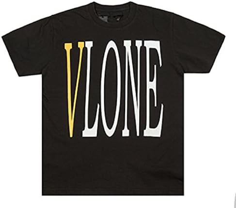 MJon 2018 Couple Trend View Vlone POP UP Yellow V Short Sleeve T-Shirt