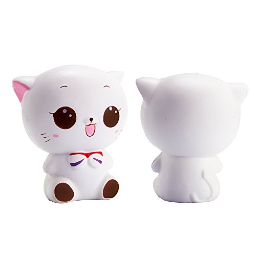 TianJi Cat Princess Squishies Slow Rising Cat Kawaii Squishy Cream Jumbo Animals Reaction Ball Squeeze Kid Toy Charm Gift for Relief Stress