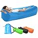 Inflatable Lounger - Portable Air Beds Sleeping Sofa for Travel, Camping, Beach, Park, Backyard, Hiking, Pool, Beach with Carry Bag (Blue)