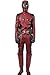 Dead Cosplay Pool Wade Costume Jumpsuit PU Outfit with Belt Adult Size L