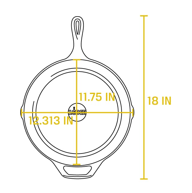 Lodge 12 Inch Cast Iron Skillet with Red Silicone Hot Handle Holder – Pre-Seasoned Frying Pan for Stove, Oven, Grill & Campfire – Made in the USA – Durable, Nonstick Cast Iron Cookware – Black