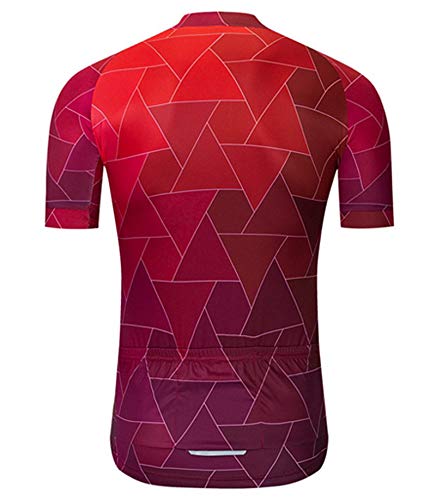 Compressed Cycling Biking Jerseys for Men,Short Sleeve Breathable Cycle Tops Full Zipper Mountain Bike MTB Jerseys… - Image 3