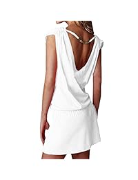 Bañador de playa para dama, cuello en V, corto