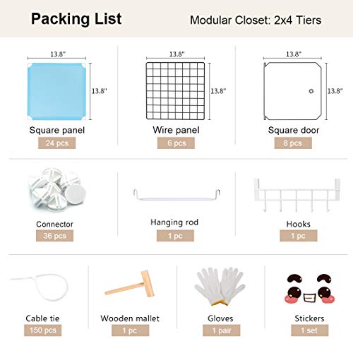 YOZO Cube Storage Organzier Portable Closet Wardrobe Bedroom Dresser