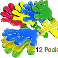 Plastic Hand Clappers 7.5 inch Noise Maker Toy Novelty Wholesale Bulk Lot (Pack of 12) - iGifts Inc.
