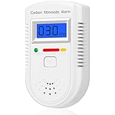 Carbon Monoxide Detector Plug in Wall，CO Gas Monitor Alarm Detector with Digital Display Sound & Light Warning for Home/Workplace/Travel