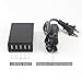 Multiport USB Charger 5-Port 40W Family-Sized Portable Desktop Rapid Charger Charging Station with detachable 4ft Power Cord for Smartphone,Iphone,Samsung,Huawei,Ipad,Table and More