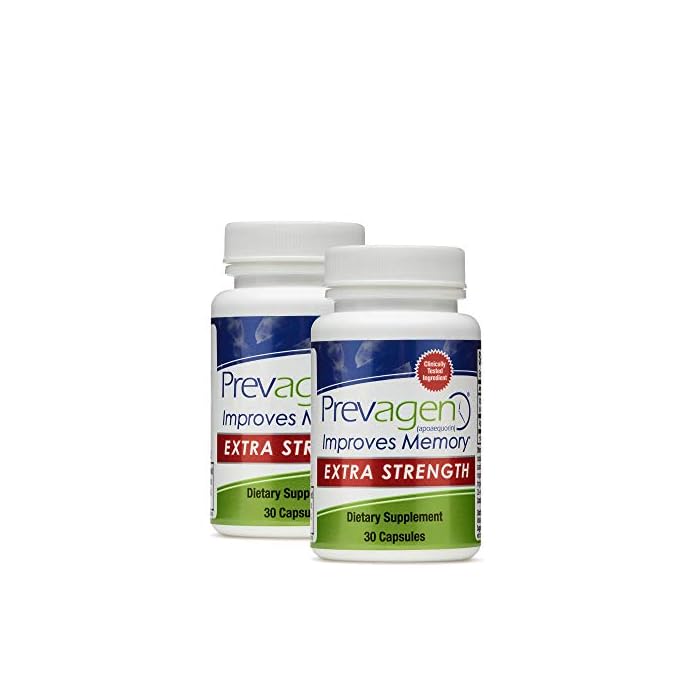 Prevagen Improves Memory - Extra Strength 20mg, 30 Capsules |2 Pack| with Apoaequorin & Vitamin D & Prevagen 7-Day Pill…