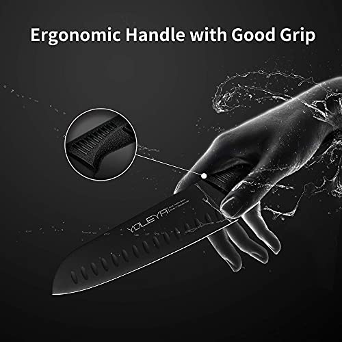 YOLEYA Japanese Chef's Knife 7" Knife Plastic Handle Full Tang Kitchen