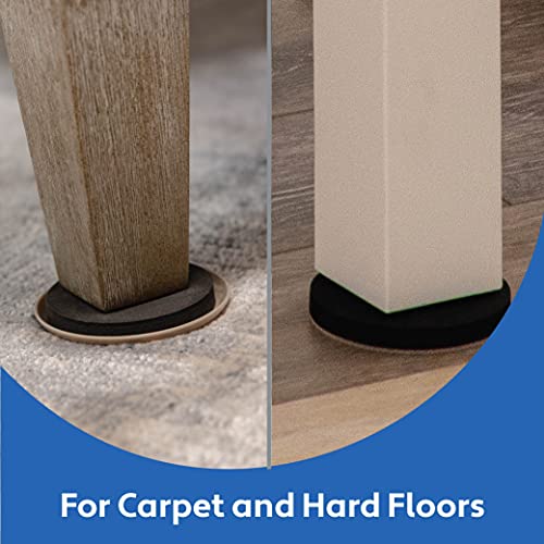 MIGHTY MONKEY Furniture Sliders, 16 Pack, Carpet and Hard Floors