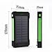DoSHIn 20000mah Solar Charger Dual USB Solar Power Bank with LED Light for iPhone 6 Plus,iPod, Samsung Galaxy S6 and More (Green)