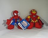 Marvel Super Hero Adventures Playskool Heroes Spider-Man and Iron Man Plush Toy Set
