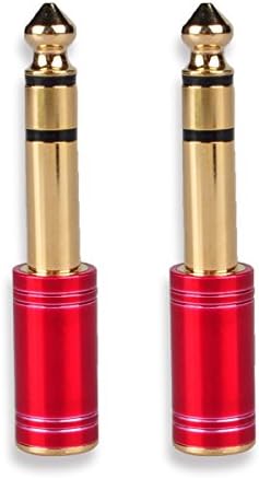 Conwork 3.5 mm to 1/4 inch Adapter, 6.35mm (1/4 inch) Male to 3.5mm (1/8 inch) Female Stereo Audio Connector Gold Plated (2-Pack)