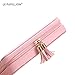 LE PAPILLION JEWELRY Jewelry Box Faux Leather Travel Jewelry Box Organizer | Elegant Outlook Display Storage Case with Large Mirror | Jewelry Box Gift for Women, Great Gift Idea(Pink)