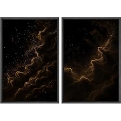 MUDECOR Framed Canvas Print Wall Art Set Golden