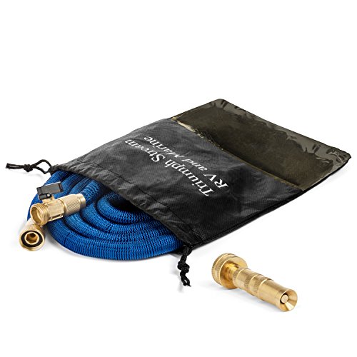 Marine Boat 5th Wheel and RV water hose Expands 8 to 25 ft FRUSTRATION FREE! No Kinks