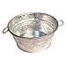 Behrens 105LFT 3 Gallon Hot Dipped Steel Low Flat Tub, Silver