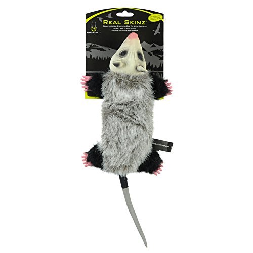 Hyper Pet Real Skinz Plush Dog Toy with Squeaker, Opossum