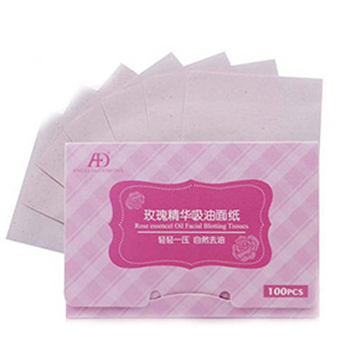 Set of 2 Rose essence Oil Control Paper Oil Blotting Paper(100 Pcs)