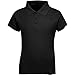 Premium Wear Junior Girl Short Sleeve Polo Shirts - Black Large