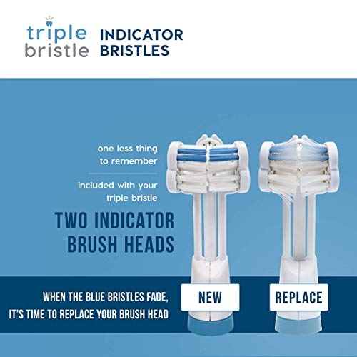 Triple Bristle Replacement Brush Head Refills Innovative 3 Head