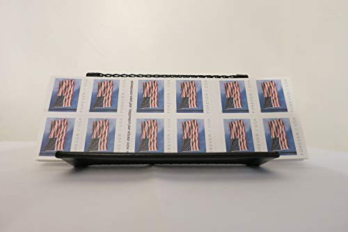 Stamps Holder with Stamps - 100 Forever Stamps, 5 Booklets of 20, with Holder for Desk.