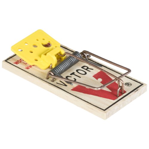Victor Easy Set Mouse Trap 4 Pack M033 - Wooden Easy Set Mouse Trap - Prebaited