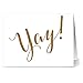 Note Card Cafe Congratulations Cards with Kraft White Envelopes | 36 Pack | Glitzy Congrats | Blank Inside, Glossy Finish | Set for Greeting Cards, Graduations, Promotions, Baby Showers