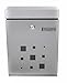 PEELCO Modern Stainless Steel Mailbox - Vertical Wall Mount - Powder Coated Galvanized - Weather Proof - Lockable w/Spare Keys (Stainless Steel w/Black Trim)