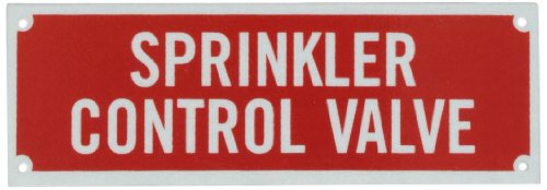 SmartSign - SE-5032-ERE-REF-2x6 "Sprinkler Control Valve" Tag | 2" x 6" Engineer Grade Reflective White on Red