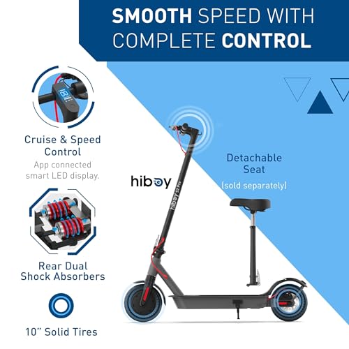 Hiboy S2 Pro Electric Scooter, 500W Motor, 10" Solid Tires, 25 Miles Range, 19 Mph Folding
