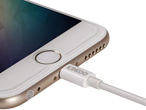 Apple Certified Lightning Cable, Kinkoo 4ft/1.2M Lightning Cable for iPhone 5,5s,6,6s,6 plus,7,7 plus and iPad mini, iPad Air with ultra slim connector - White