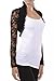 Imagenation Lace Cropped Open Shrug Bolero