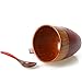 Coffee Mug with Handle, 11 OZ Insulated Novelty Cool Coffee/Tea Cup with Spoon for Wood Eco-friendly Gifts. (1,RED)