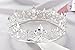 Eseres Silver Crown for Men Kings Crowns Full Round Fleur De Lis Prom King Crown for Birthday