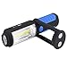 Cordless Rechargeable 2200mAh COB LED Flashlight 650Lm 7W Work Light Lamp Magnetic Support Stand Swivel Hook Great for Camping Household Workshop Automobile (Blue)